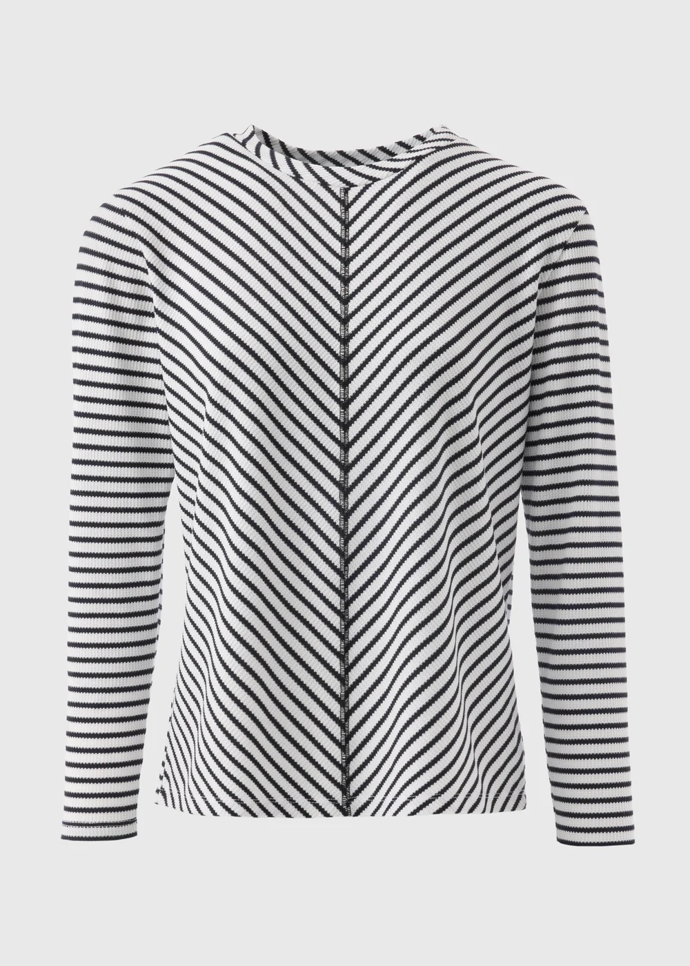 Cream Stripe Long Sleeve Top - 8 Image 4