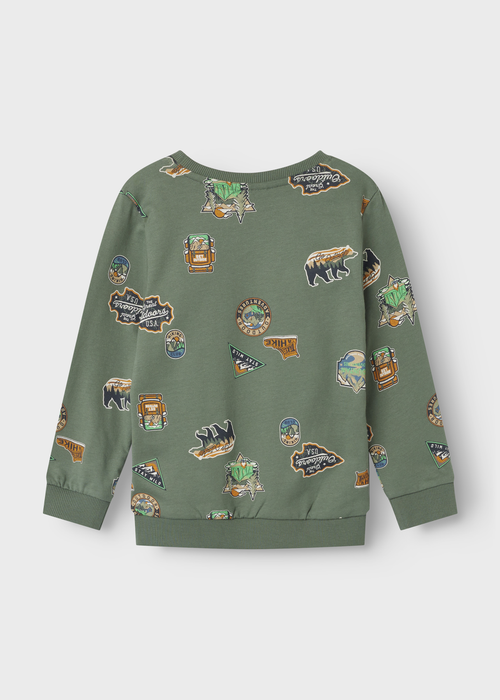 Name It Kids Green Adventure Print Sweatshirt (1-5yrs) - 1-1.5 Yrs Image 3