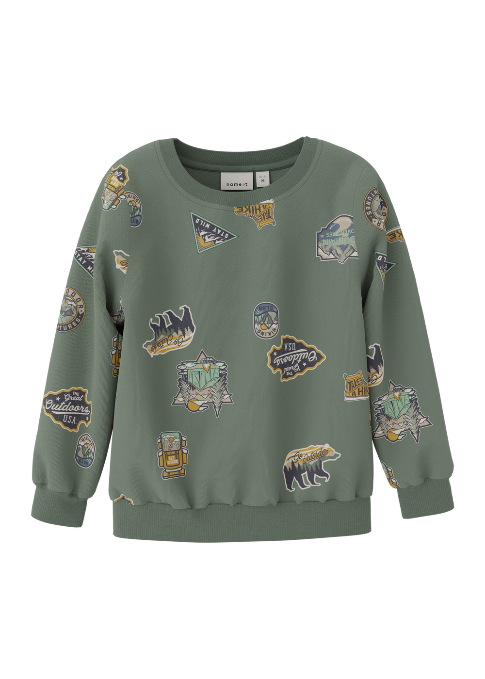 Name It Kids Green Adventure Print Sweatshirt (1-5yrs) - 1-1.5 Yrs Image 5