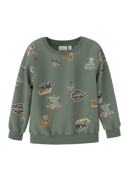 Name It Kids Green Adventure Print Sweatshirt (1-5yrs) - 1-1.5 Yrs Image 5