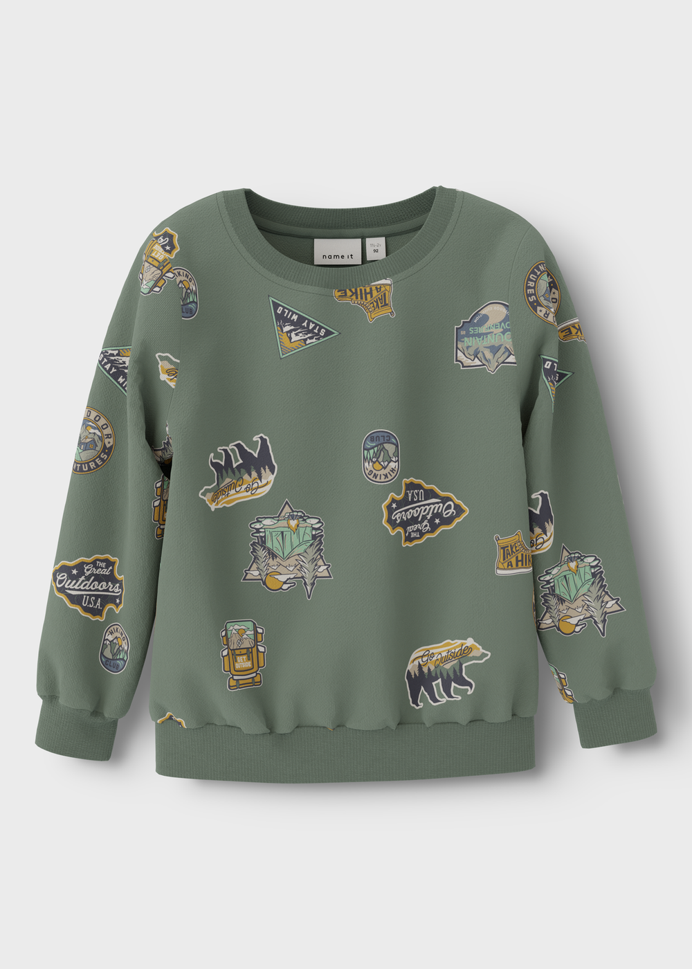 Name It Kids Green Adventure Print Sweatshirt (1-5yrs) - 1-1.5 Yrs Image 2