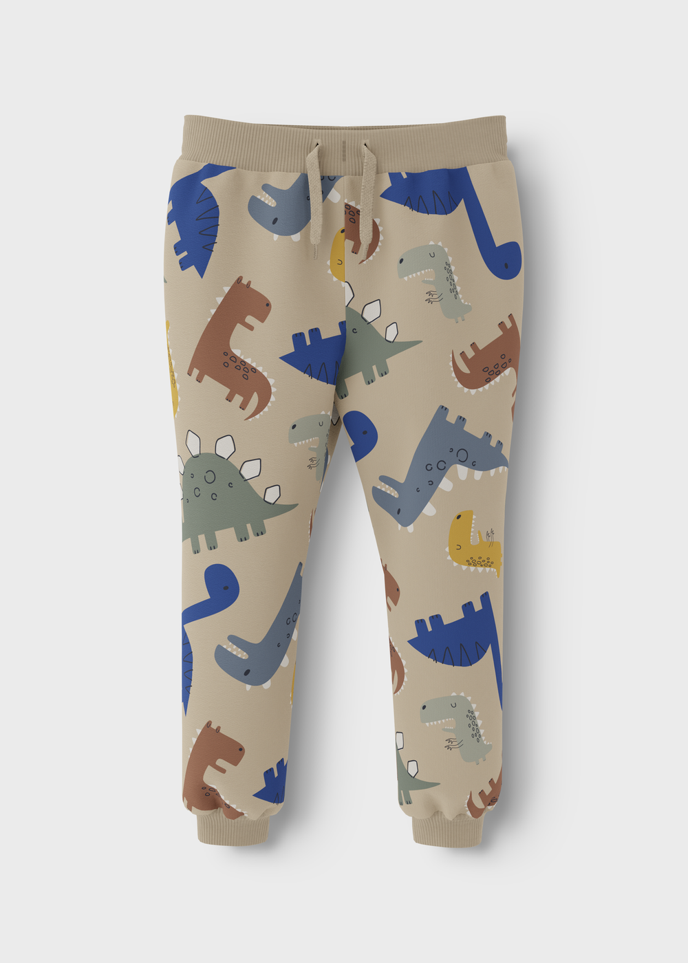 Name It Kids Cream Dinosaur Jogging Bottoms (1-5yrs) - 1 - 1.5 Years Image 1