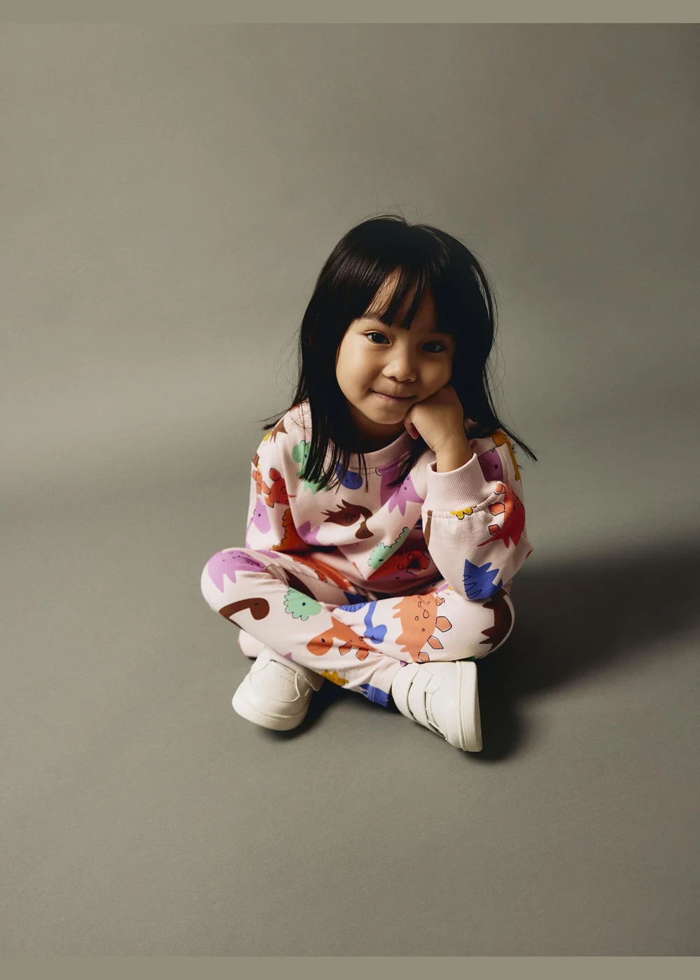 Name It Kids Pink Dinosaur Sweatshirt (1-5yrs) - 1-1.5 Yrs Image 1