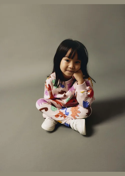 Name It Kids Pink Dinosaur Sweatshirt (1-5yrs) - 1-1.5 Yrs Image 1