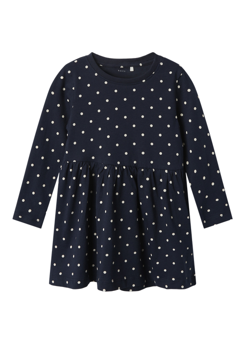 Name It Kids Navy Polka Dot Jersey Dress (1-5yrs) - 1 - 1.5 Years Image 4