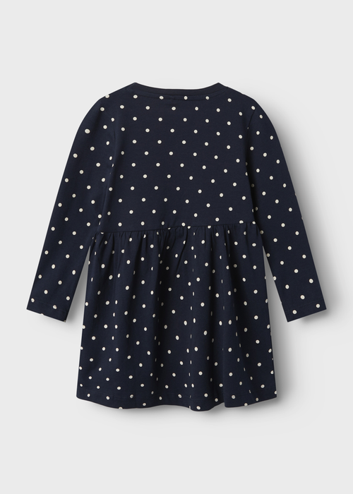 Name It Kids Navy Polka Dot Jersey Dress (1-5yrs) - 1 - 1.5 Years Image 2