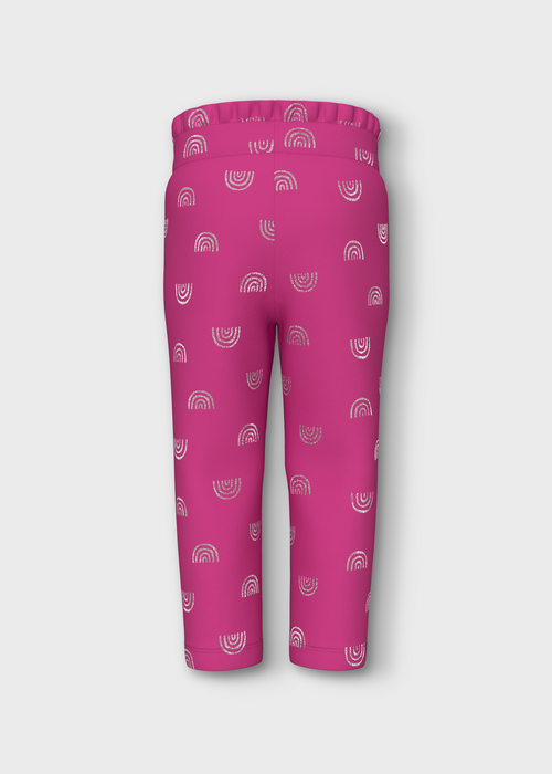 Name It Kids Pink Rainbow Jogging Bottoms (1-5yrs) - 1 - 1.5 Years Image 2