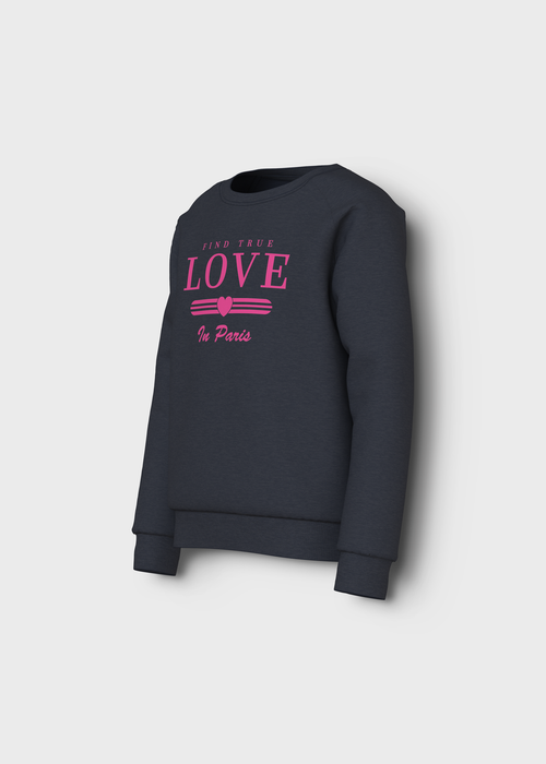 Name It Kids Navy LOVE Sweatshirt (6-12yrs) - 6 Yrs Image 3