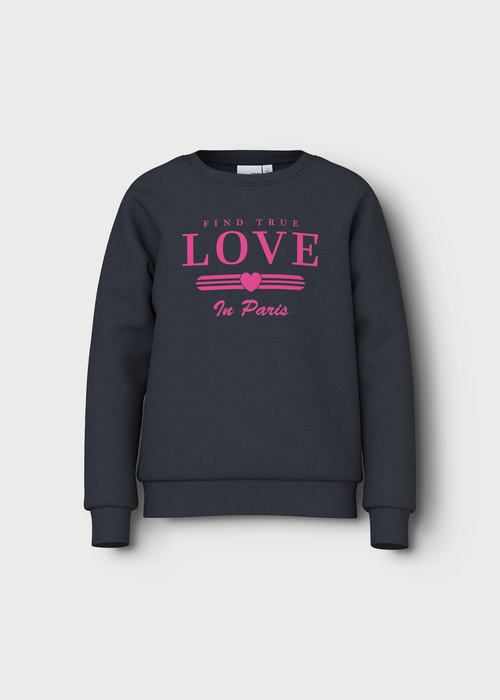 Name It Kids Navy LOVE Sweatshirt (6-12yrs) - 6 Yrs Image 1