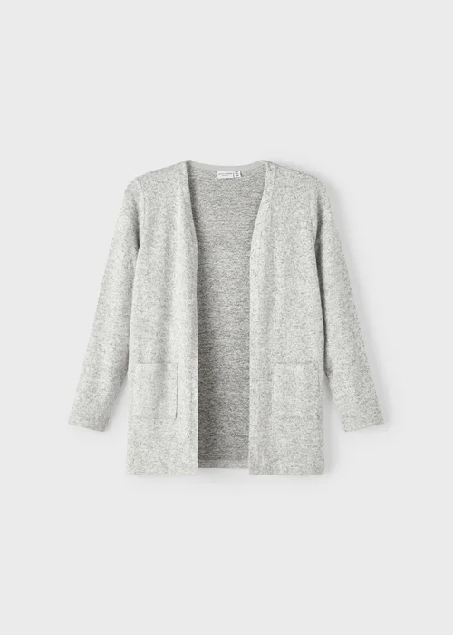 Name It Kids Grey Knitted Cardigan (6-12yrs) - 6 Yrs Image 2