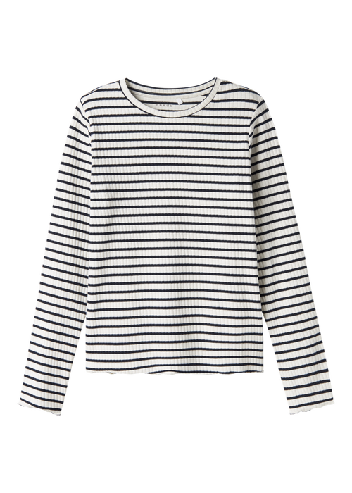 Name It Kids Monochrome Striped Ribbed T-Shirt (6-12yrs) - 6 Years Image 5