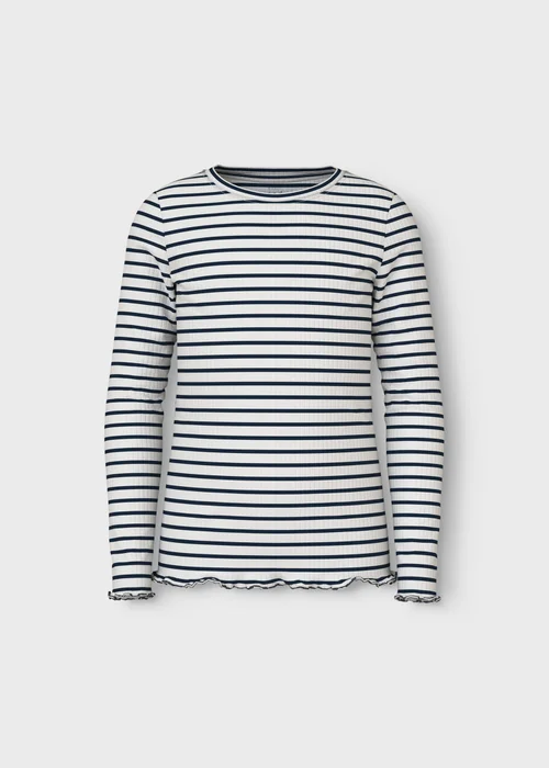 Name It Kids Monochrome Striped Ribbed T-Shirt (6-12yrs) - 6 Years Image 1