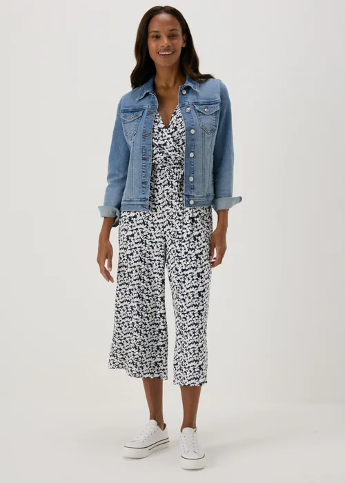 Navy Jersey Wrap Jumpsuit - 8 Image 4