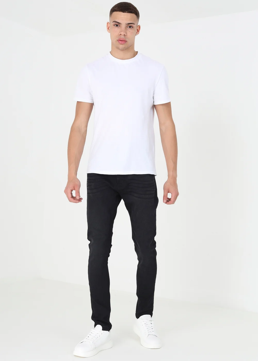 Brave Soul Charcoal Cotton Blend Skinny Fit Denim Jeans - 28/L32 Image 3