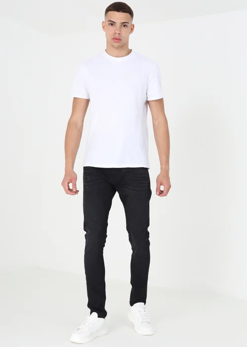 Brave Soul Charcoal Cotton Blend Skinny Fit Denim Jeans - 28/L32 Image 3
