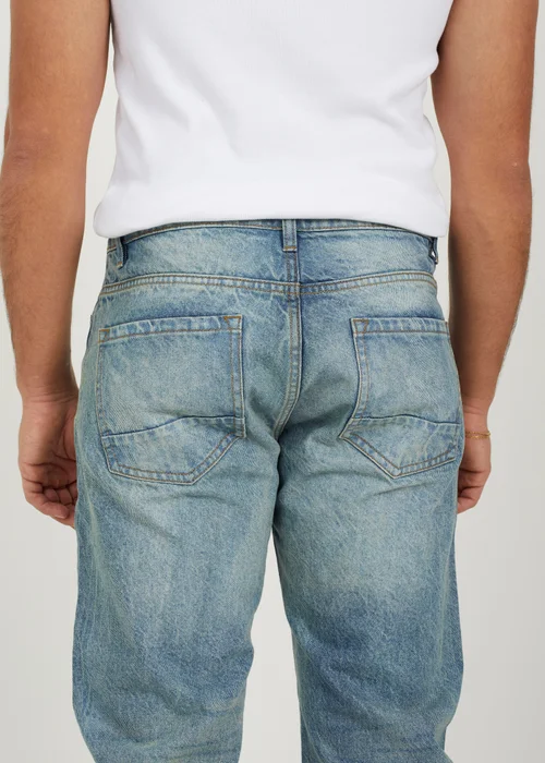 Brave Soul Blue Cotton Loose Fit Denim Jeans - 28 waist 32 leg Image 4