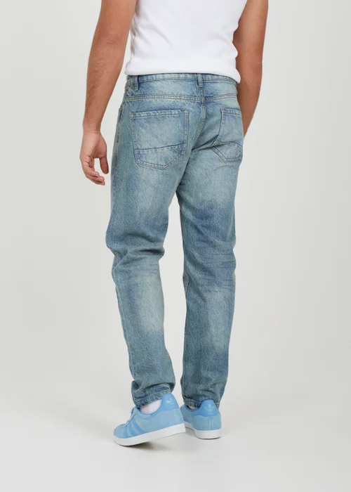 Brave Soul Blue Cotton Loose Fit Denim Jeans - 28 waist 32 leg Image 2