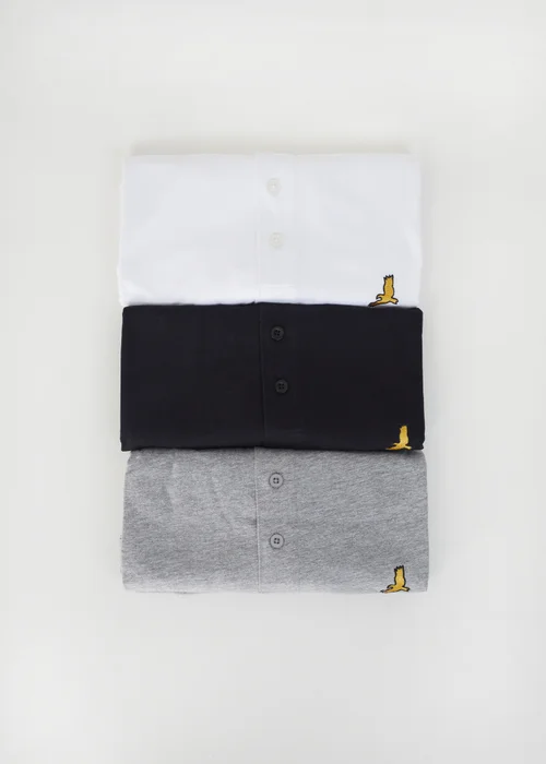 Brave Soul White 3 Pack Cotton Blend Polo Shirts - S Image 1