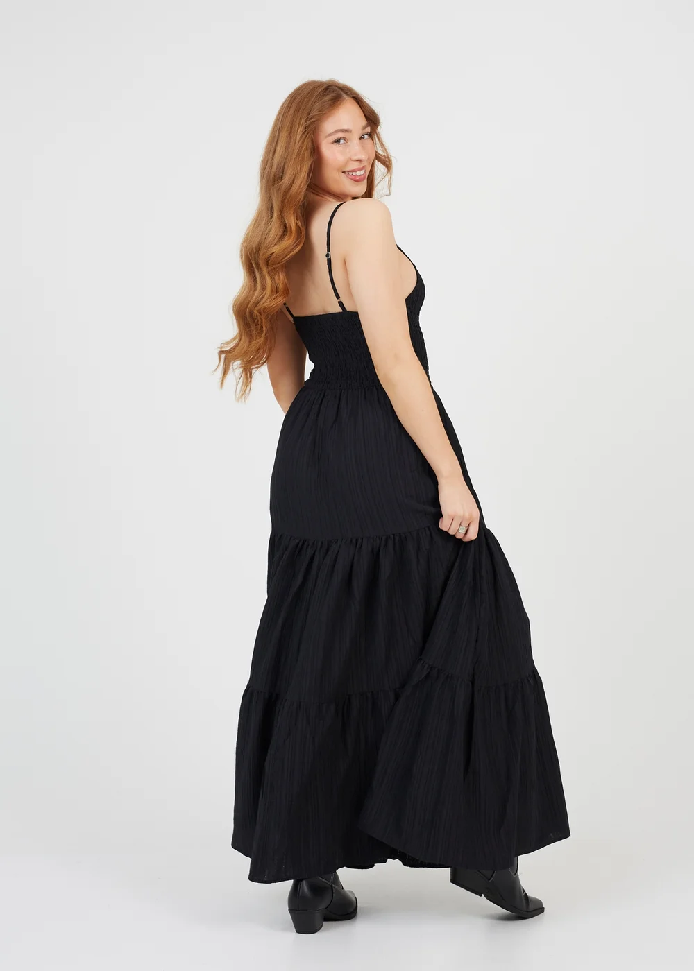 Brave Soul Black Tiered Maxi Dress - XS Image 2
