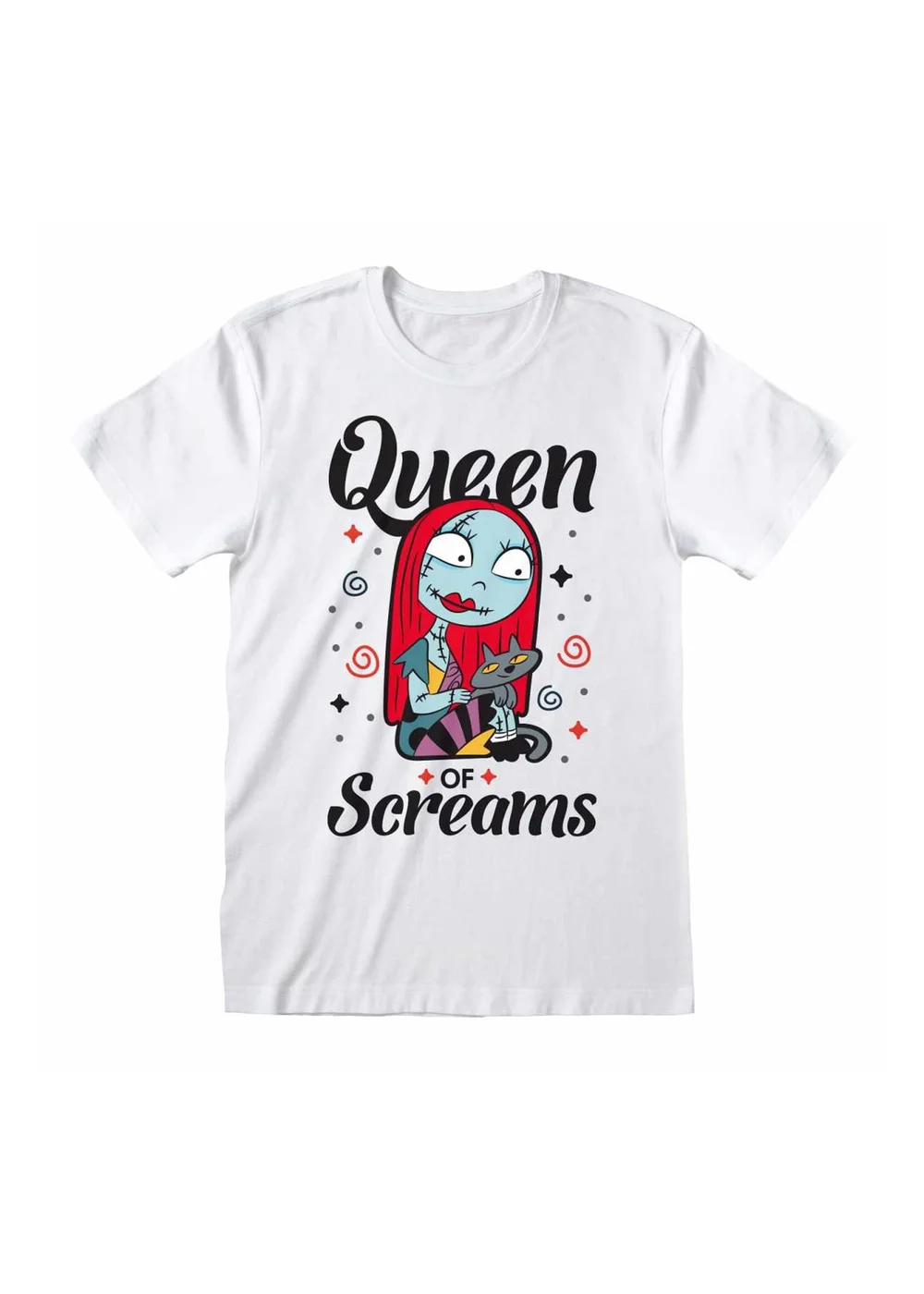 Disney White Nightmare Before Christmas Queen Of Screams T-Shirt - Small Image 3