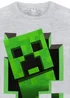 Minecraft Boys Grey Creeper Inside T-Shirt (7-15yrs) - Age 11-12 Years Image 4