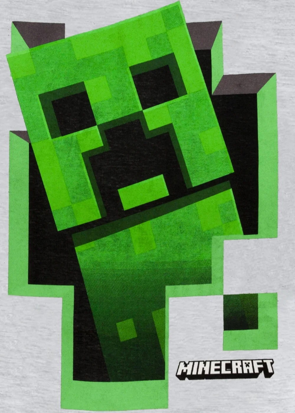 Minecraft Boys Grey Creeper Inside T-Shirt (7-15yrs) - Age 11-12 Years Image 3