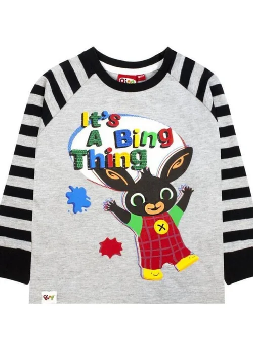 Bing Bunny Boys Black/Grey Long-Sleeved Pyjama Set (1-5yrs) - Age 2 - 3 Years Image 1