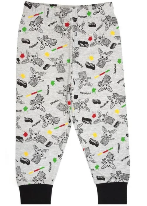 Bing Bunny Boys Black/Grey Long-Sleeved Pyjama Set (1-5yrs) - Age 2 - 3 Years Image 2
