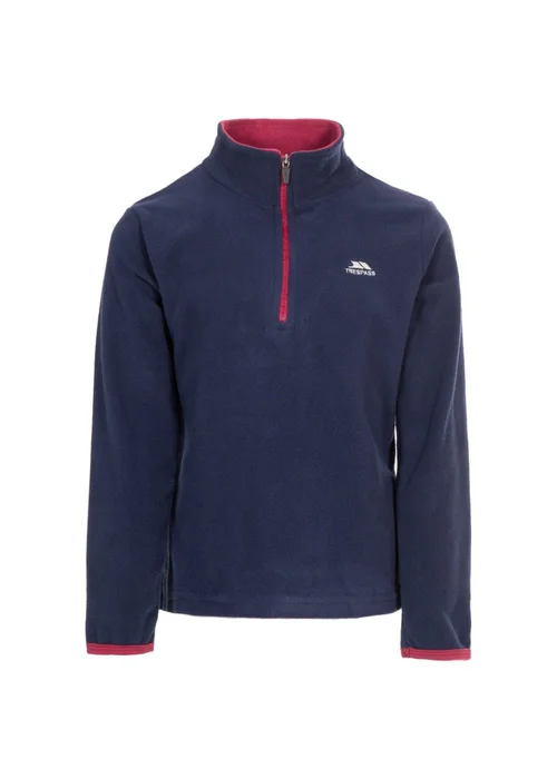 Trespass Girls Navy Sybil Micro Fleece (2-12yrs) - Age 2 - 3 Years Image 1