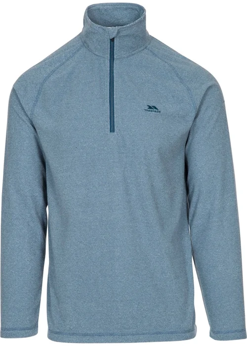 Trespass Black Keynote Anti Pilling 1/4 Zip Fleece Top - S Image 3