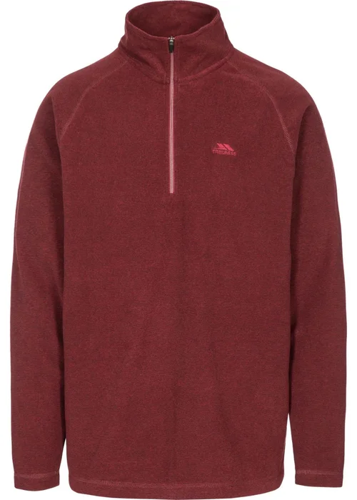 Trespass Black Keynote Anti Pilling 1/4 Zip Fleece Top - S Image 1