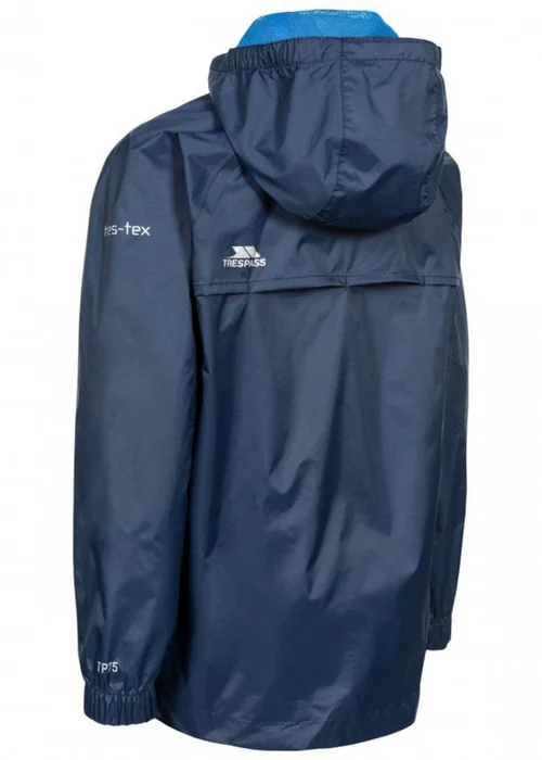 Trespass Kids Navy Qikpac Waterproof Packaway Jacket (2-12yrs) - Age 2-3 Years Image 2