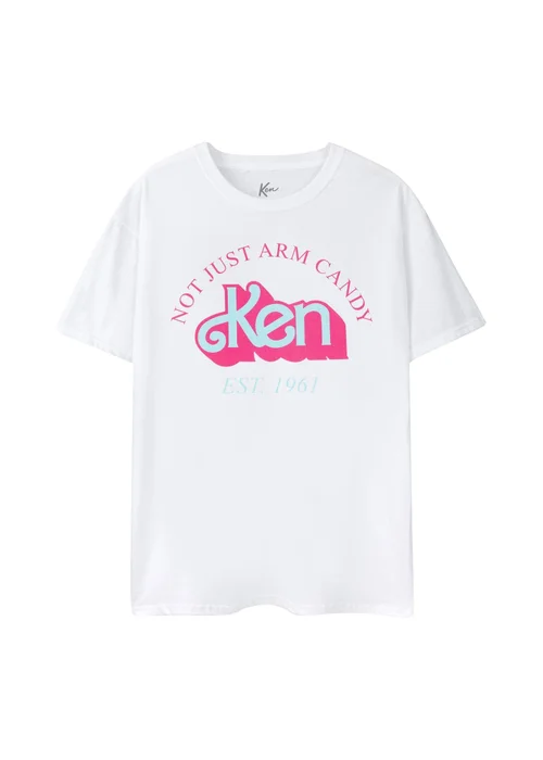Barbie White Not Just Arm Candy Ken Retro Short-Sleeved T-Shirt - S Image 1