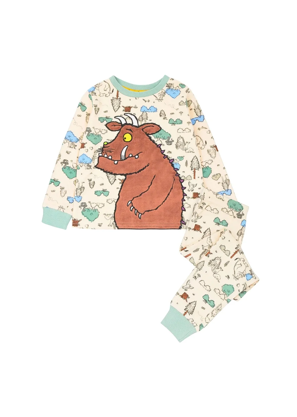 The Gruffalo Kids Mint Embroidered Pyjama Set (1.5-6yrs) - Age 2 - 3 Years Image 1