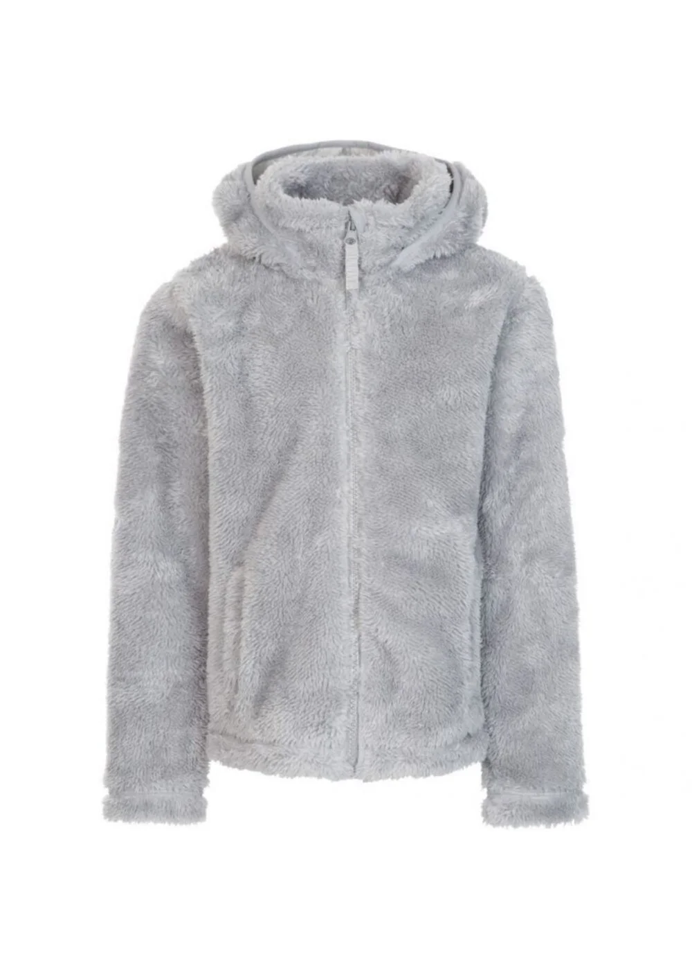 Trespass Girls Light Grey Violetta Fluffy Fleece Jacket (2-12yrs) - 2-3 Yrs Image 1