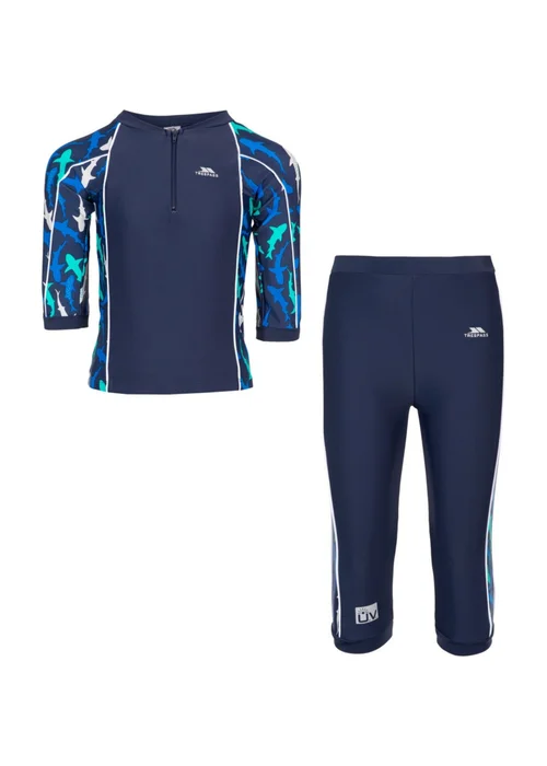 Trespass Kids Blue Smiley Shark Swim Set (2-12yrs) - 2-3 Yrs Image 1