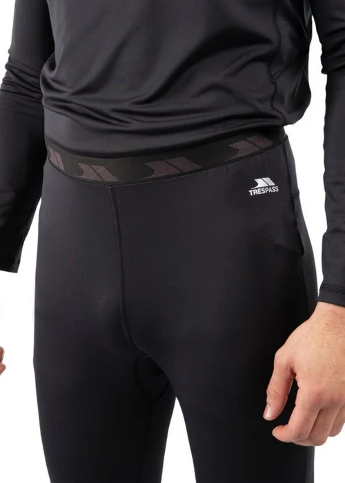 Trespass Black Leon Base Layer Bottoms - 2XS Image 4