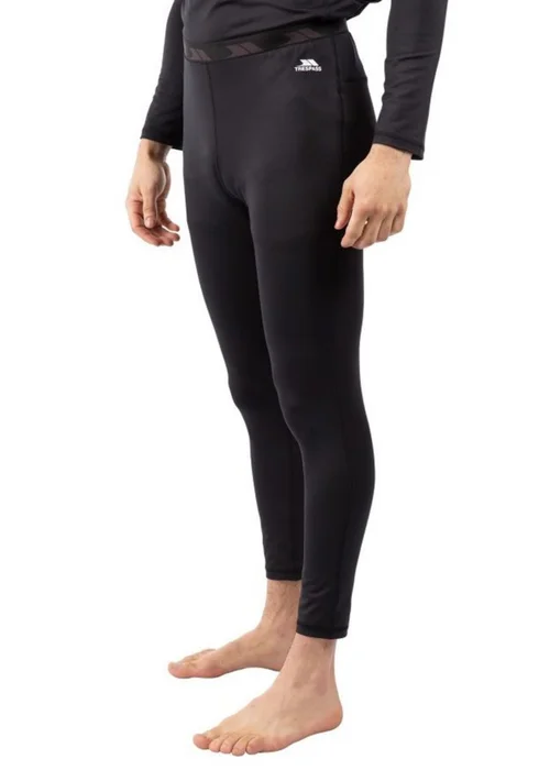 Trespass Black Leon Base Layer Bottoms - 2XS Image 3
