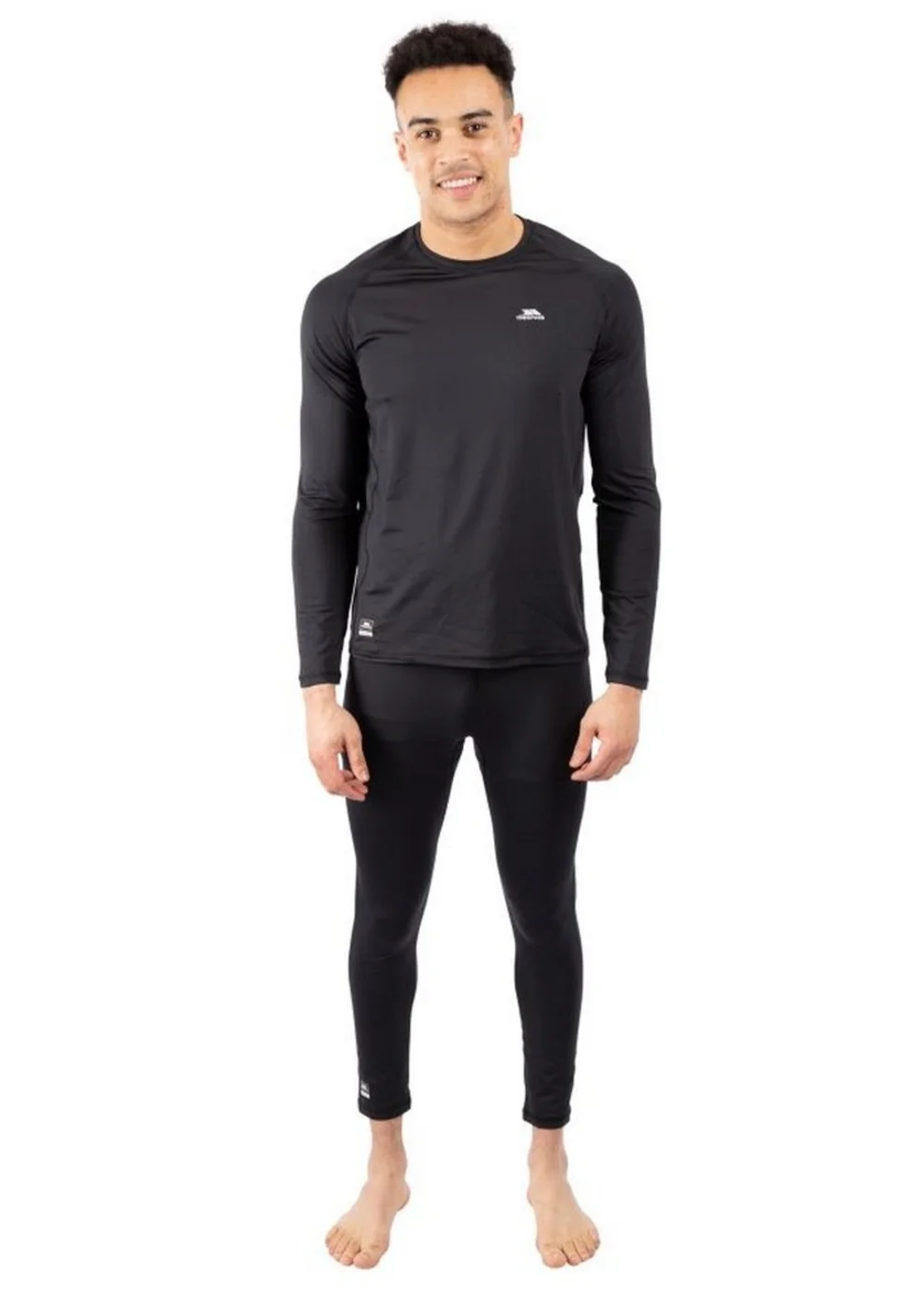 Trespass Black Nate Base Layer Top - Extra Large Image 1