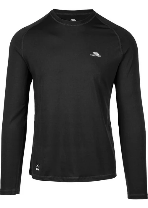 Trespass Black Nate Base Layer Top - 2XS Image 3