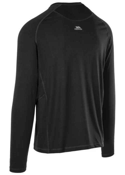 Trespass Black Nate Base Layer Top - Extra Large Image 2