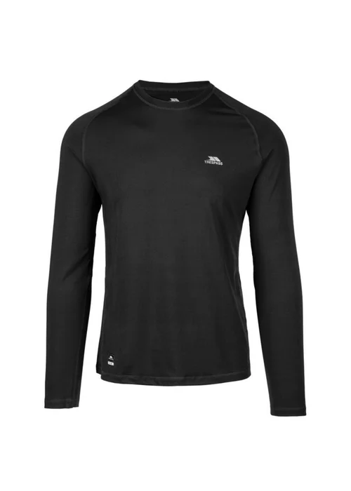 Trespass Black Nate Base Layer Top - Extra Large Image 3