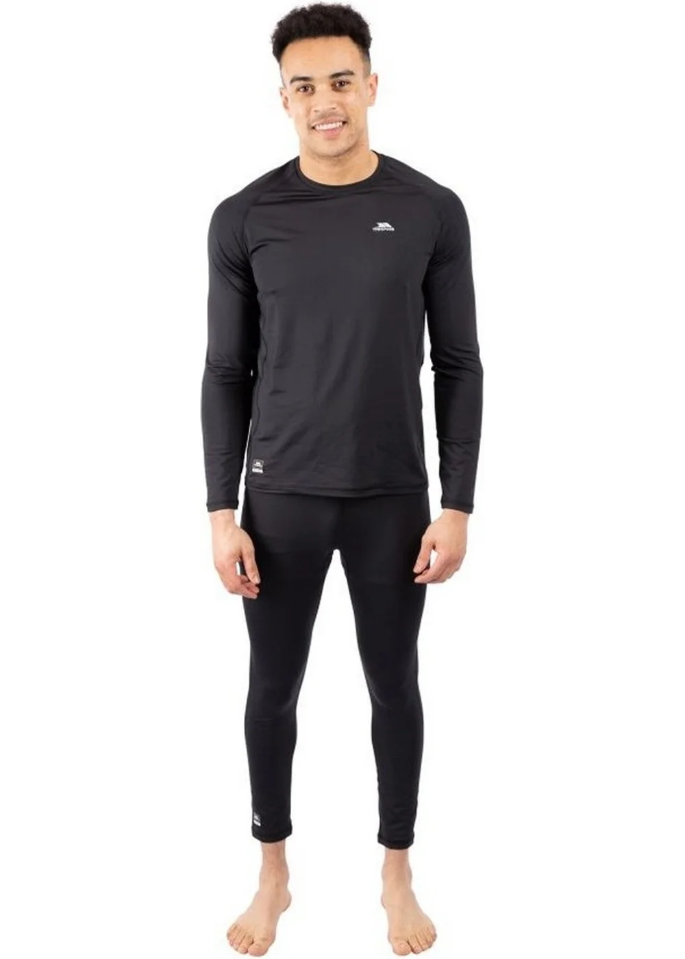 Trespass Black Nate Base Layer Top - 2XS Image 1