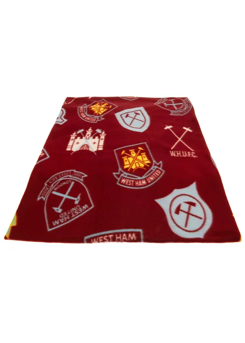 West Ham United FC Maroon Fleece Blanket - One Size Image 1