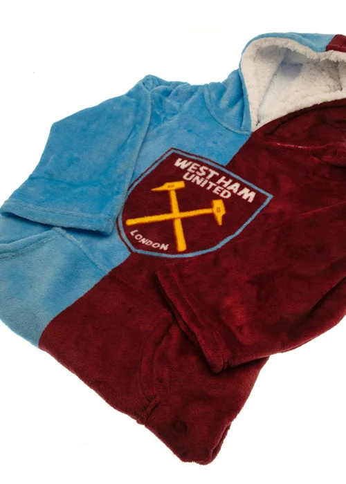 West Ham United FC Kids Red Hoodie Blanket - One Size Image 2
