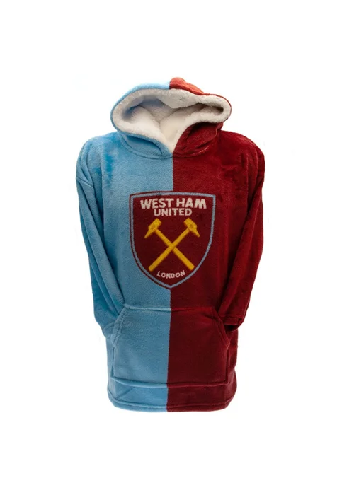 West Ham United FC Kids Red Hoodie Blanket - One Size Image 1