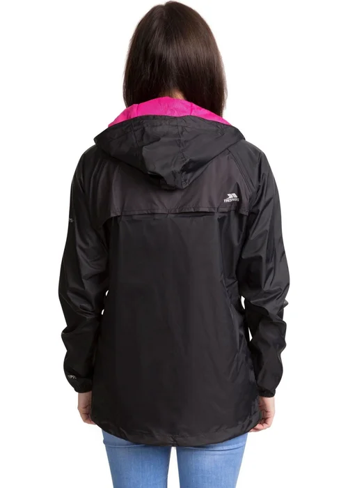 Trespass Black Qikpac Packaway Waterproof Jacket - 2XS Image 1