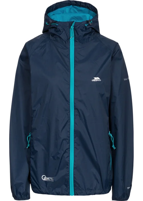 Trespass Navy Qikpac Packaway Waterproof Jacket - 2XS Image 4