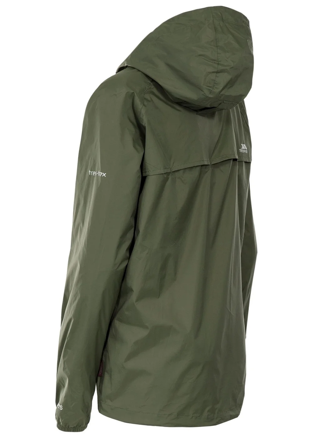 Trespass Grey Green Qikpac Packaway Waterproof Jacket - 2XS Image 3