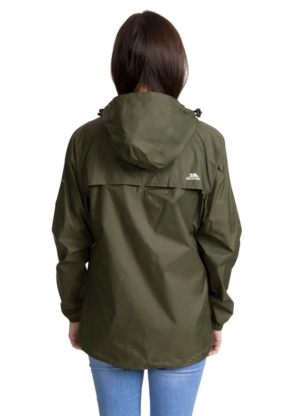 Trespass Grey Green Qikpac Packaway Waterproof Jacket - 2XS Image 2